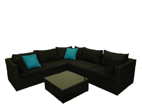 Hire Wicker L-Shape Lounge