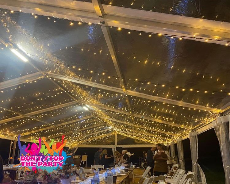 Hire Festoon Lighting 20 Metre Coloured Bulbs, hire Party Lights, near Geebung