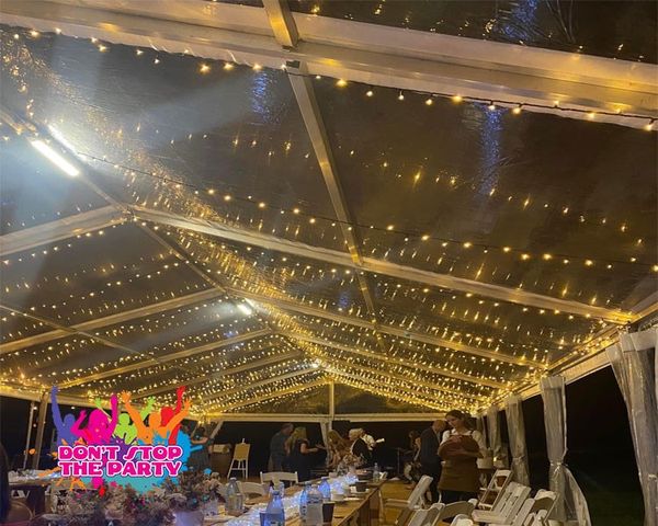 Hire Festoon Lighting 20 Metre Coloured Bulbs, from Don’t Stop The Party