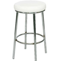 Hire Bar Stool - Leatherette White, in Marrickville, NSW
