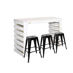 Hire Whitewash Pallet High Table
