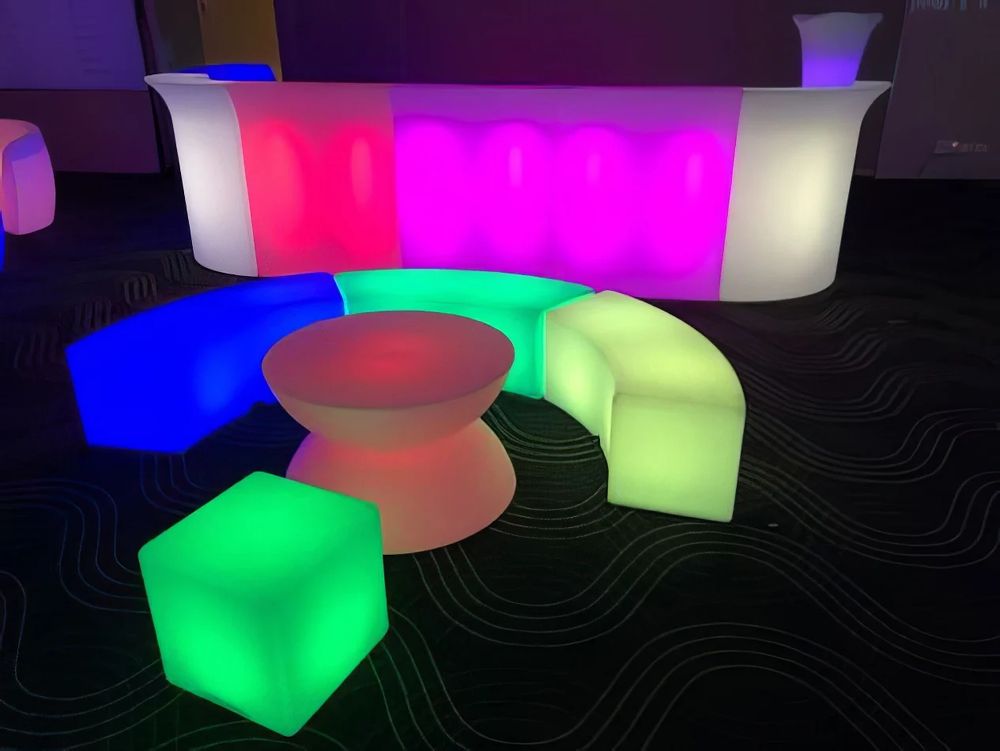 Hire Glow Mini Rounded Yoyo Coffee Table Hire, hire Tables, near Auburn image 2