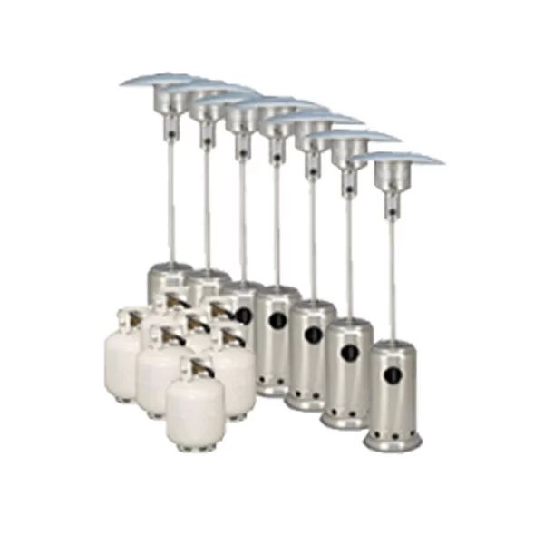 Hire Package 8 – 8 x Mushroom Heater with gas bottles included, hire Miscellaneous, near Blacktown