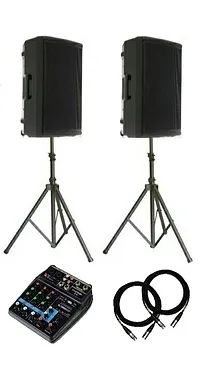 Hire 2 x Professional Sound Speakers with Stand