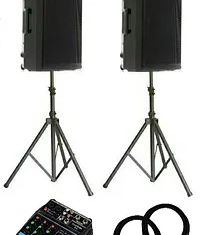 Hire 2 x Professional Sound Speakers with Stand