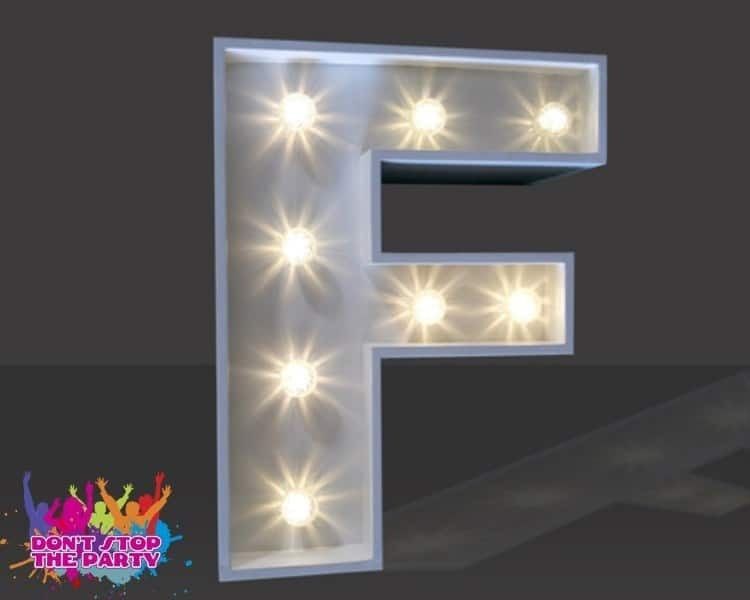 Hire LED Light Up Letter - 60cm - F, hire Party Lights, near Geebung