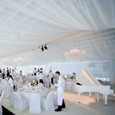 Hire Chiffon Draping Off White Hire