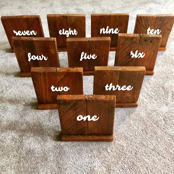 Hire Wooden Table Numbers