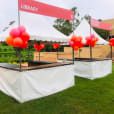 Hire 4mx8m Pop Up Marquee w/ Walls On 3 Sides