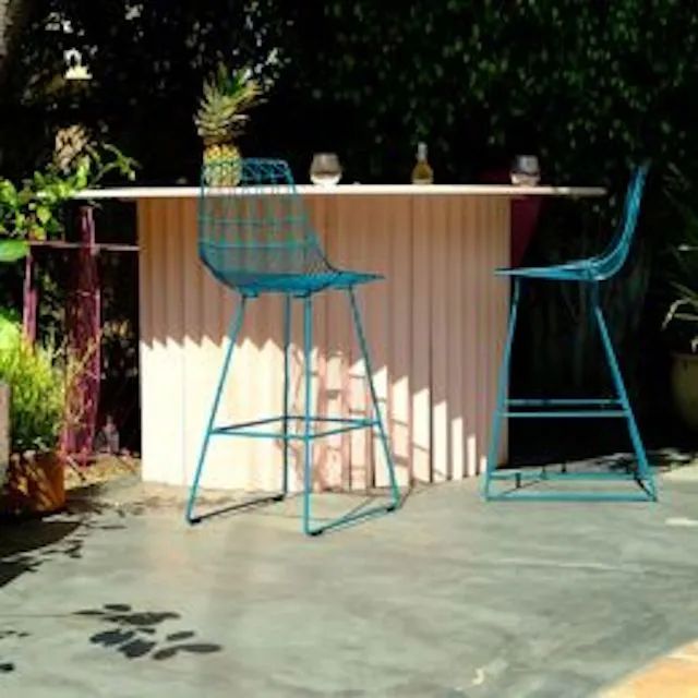 Hire Turquoise Wire Stool Hire, hire Chairs, near Blacktown image 2