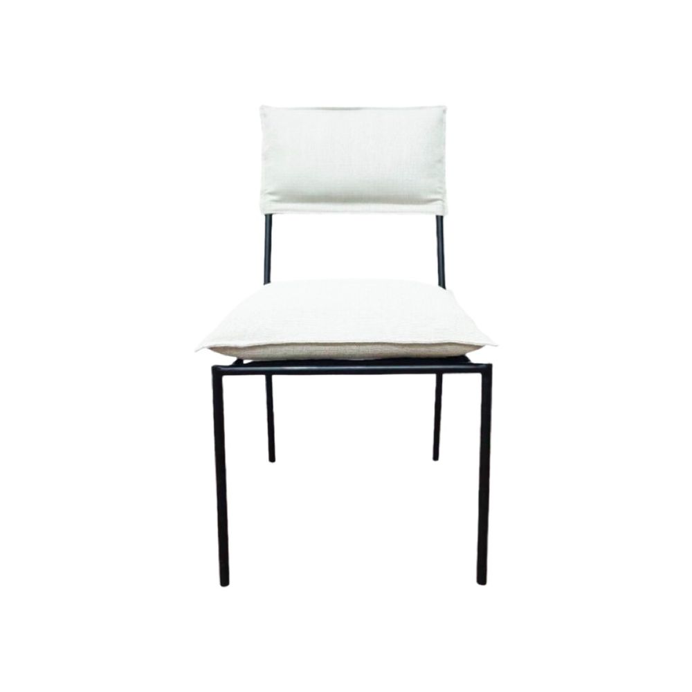 Hire BYRON CHAIR BLACK FRAME WHITE WEAVE FABRIC, hire Chairs, near Brookvale