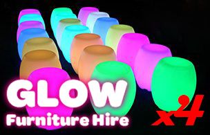 Hire Glow Bong Seats - Package 4, hire Chairs, near Smithfield