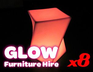 Hire Glow Twisted Cube - Package 8, hire Chairs, near Smithfield