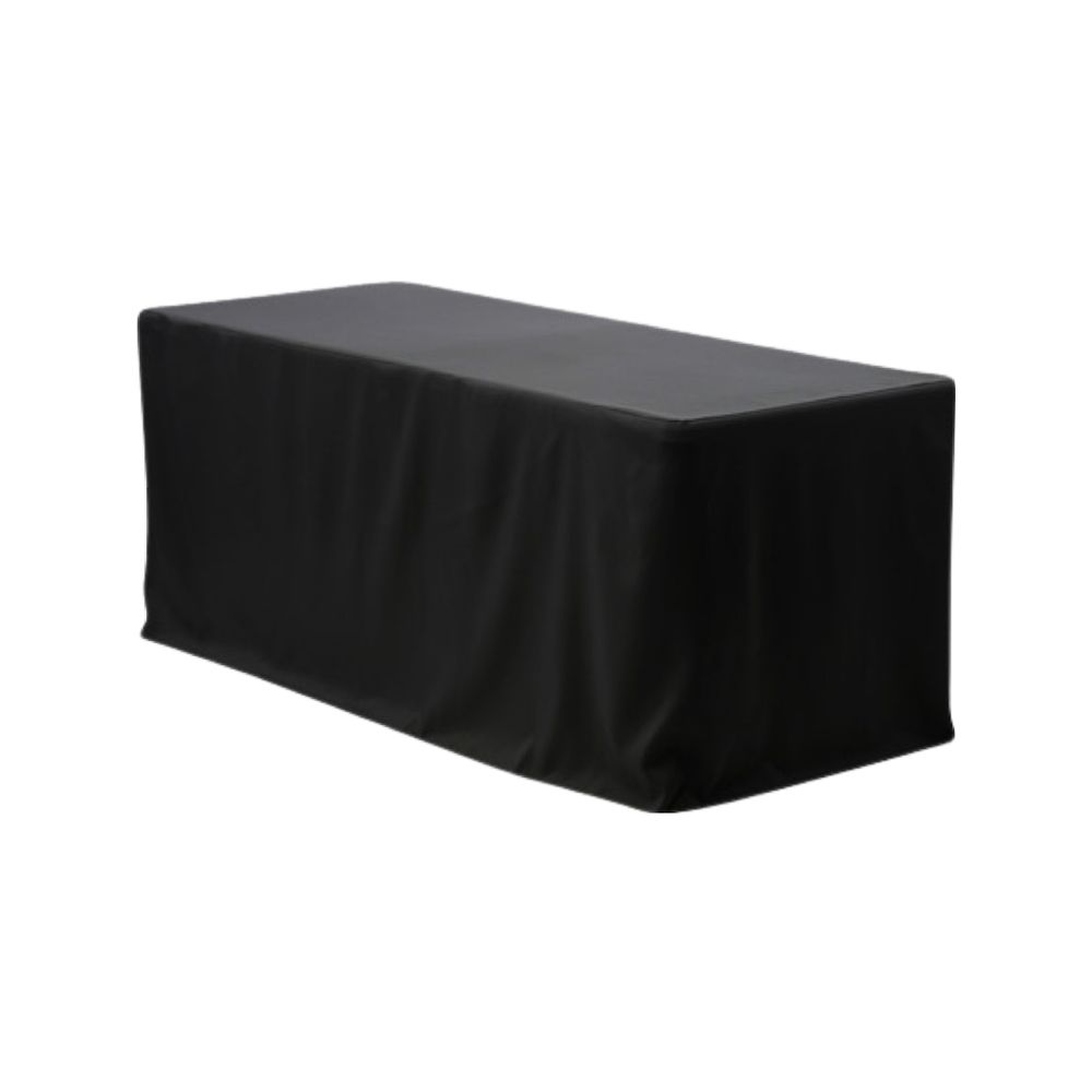 Hire BLACK FITTED TRESTLE TABLECLOTH, hire Tables, near Brookvale image 2