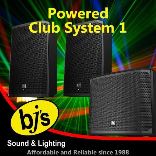 Hire Powered Club System Pack 1, hire Speakers, near Newstead