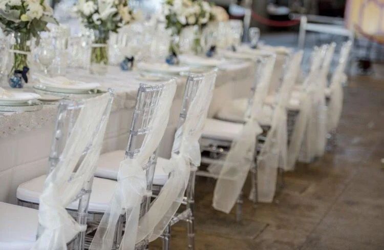 Hire Clear Tiffany Chair with Silver Cushion Hire, hire Chairs, near Wetherill Park image 2