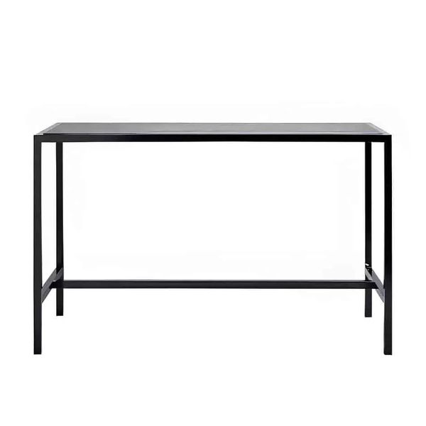 Hire Black Rectangular Tapas Table Hire W/ Black Top, from Melbourne Party Hire Co