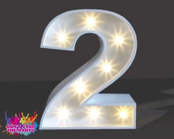 Hire LED Light Up Number - 60cm - 2, from Don’t Stop The Party