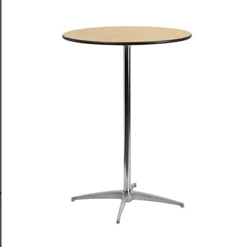 Hire Wood Bar Table Hire (610mm diameter), hire Tables, near Riverstone