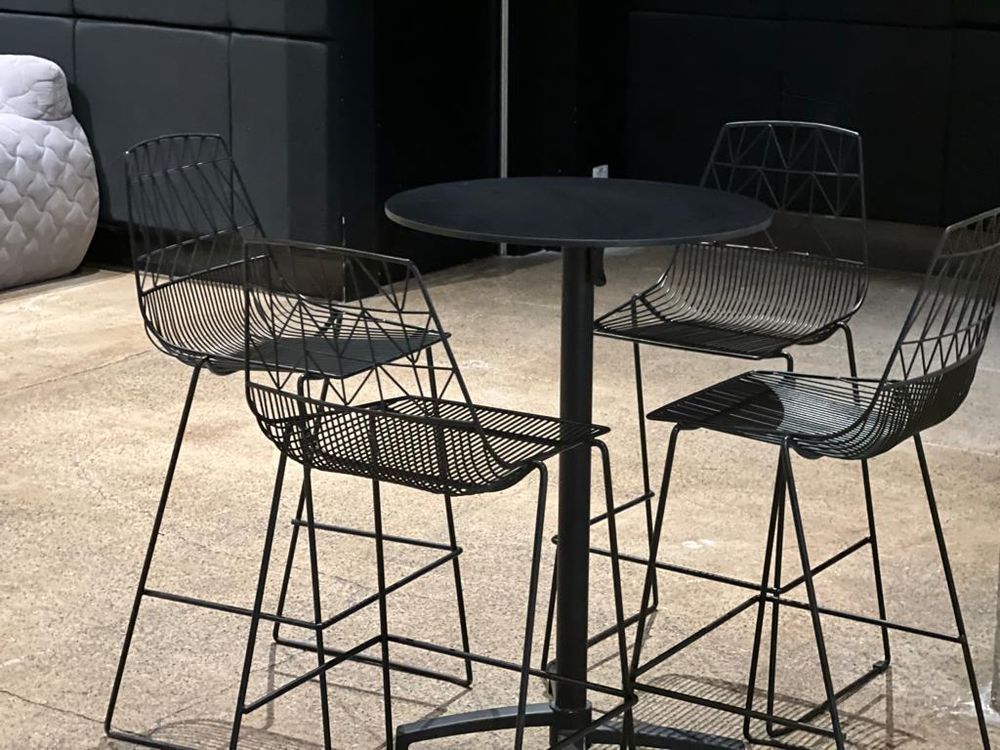 Hire Black Wire Arrow Stool Hire, hire Chairs, near Wetherill Park image 2