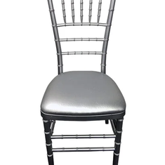 Hire Silver Tiffany Chair with Silver Cushion Hire, in Wetherill Park, NSW