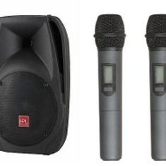 Hire PA System - 1x Speaker & 2x Wireless Microphones