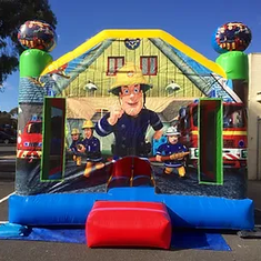 Hire Fireman Sam (4x4m) Castle with Basketball Ring inside