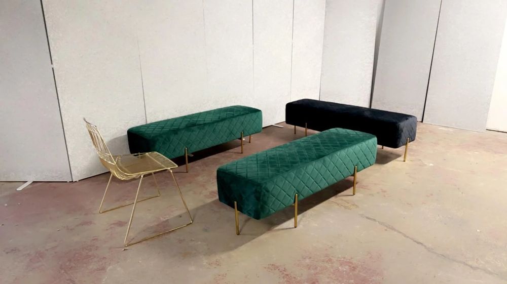 Hire Black Velvet Ottoman Bench, hire Miscellaneous, near Wetherill Park