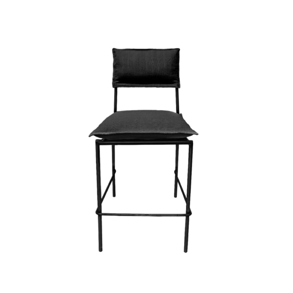 Hire BYRON STOOL BLACK FRAME BLACK VELVET FABRIC, hire Chairs, near Brookvale
