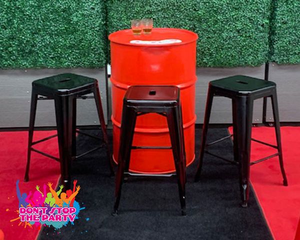 Hire White Drum Bar Table, from Don’t Stop The Party