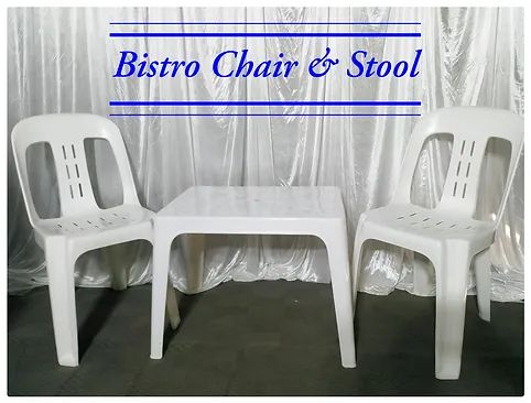 Hire Plastic Stool White Color, hire Chairs, near Ingleburn image 1