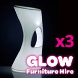 Hire Glow Stool -  Package 3, hire Tables, near Smithfield