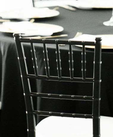 Hire Black Tiffany Chair with White Cushion Hire, hire Chairs, near Wetherill Park image 1