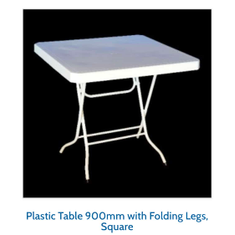 Hire Square Plastic Fold-up Table, in Sumner, QLD