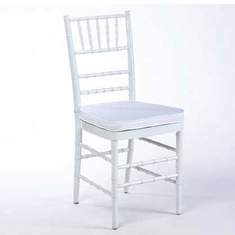 Hire White Tiffany Chairs with White Cushion