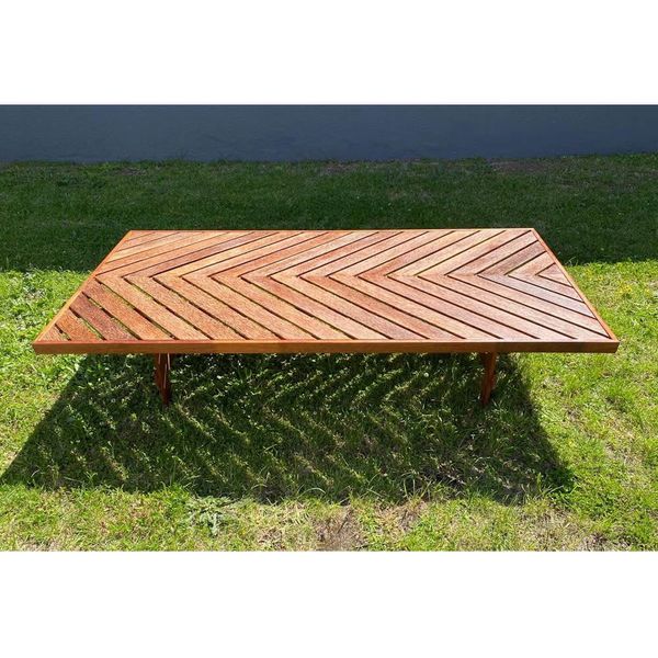 Hire CHEVRON PICNIC TABLE, from Weddings of Distinction