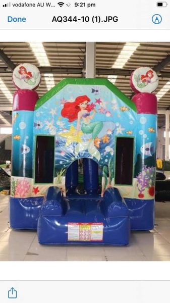 Hire MERMAID 3X3M WITH POP UPS AND BASKETBALL HOOP