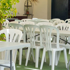 Hire White Pipee Plastic Chair, in Chullora, NSW