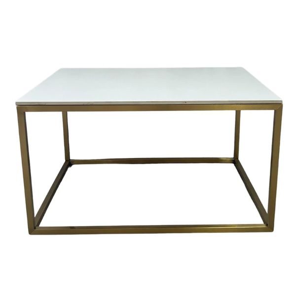 Hire White Rectangular Coffee Table Hire w/ White Top