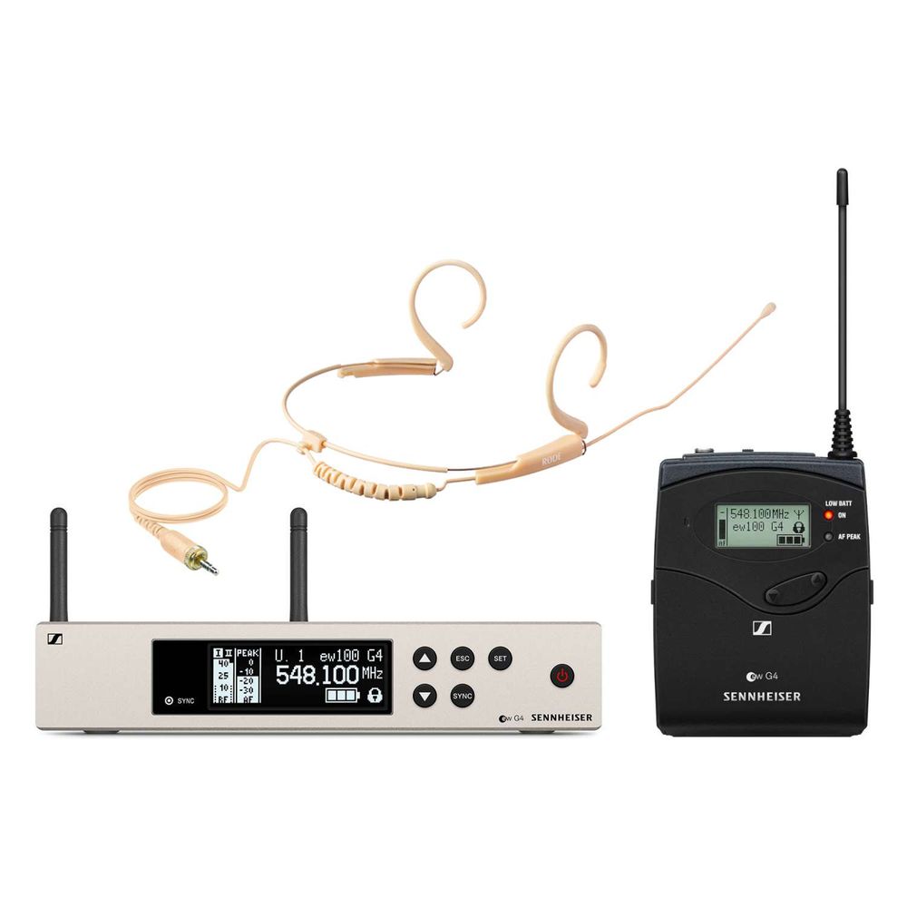 Hire Sennheiser Wireless EW100 Headset Kit with Rode HS2PL Headset, hire Microphones, near Newstead