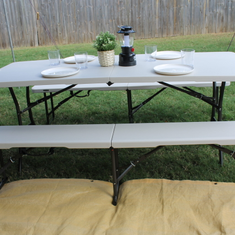 Hire Table and Bench Seat Set