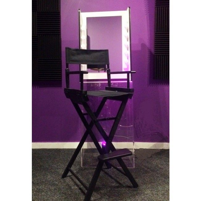 Hire Makeup Mirror with Tall Black Directors Chair Hire, hire Party Lights, near Kensington image 2