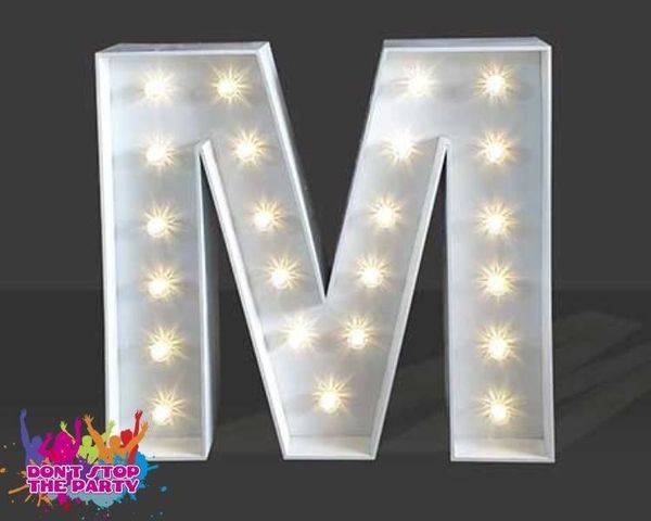 Hire LED Light Up Letter - 60cm - M, from Don’t Stop The Party