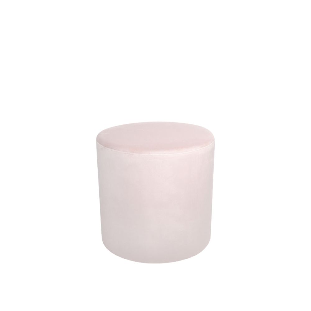 Hire SUEDE ROUND OTTOMAN BLUSH PINK, hire Chairs, near Brookvale