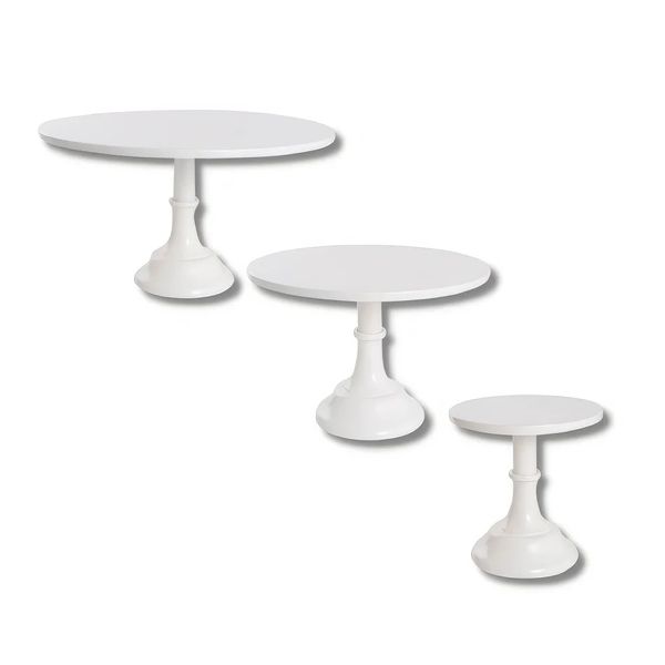 Hire White Metal Cake Stand Hire - Set of 3