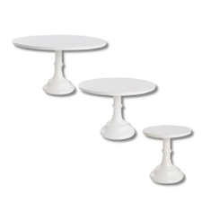 Hire White Metal Cake Stand Hire - Set of 3, in Auburn, NSW
