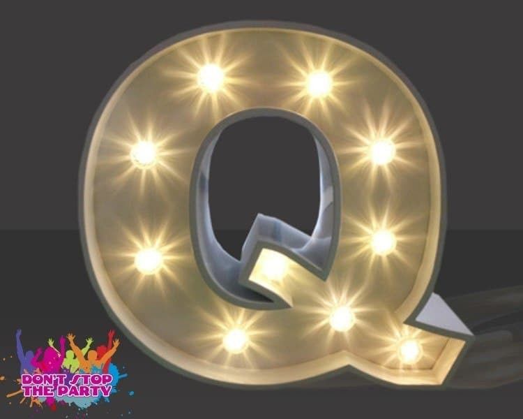 Hire LED Light Up Letter - 60cm - Q, hire Party Lights, near Geebung