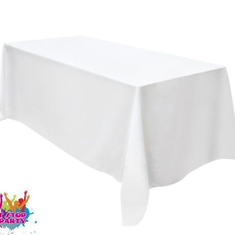 Hire White Tablecloth - Suit 1.5Mtr Banquet Table