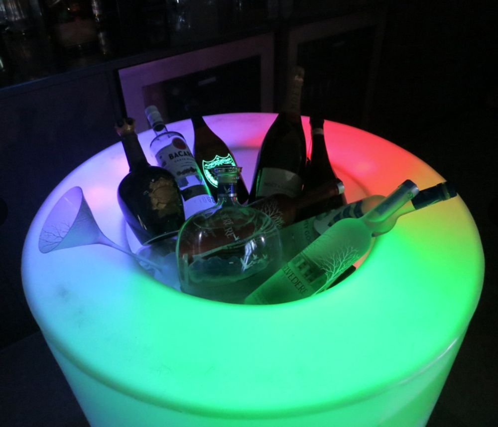 Hire Neon LED Ice Buckets, hire Glow Furniture, near Seven Hills