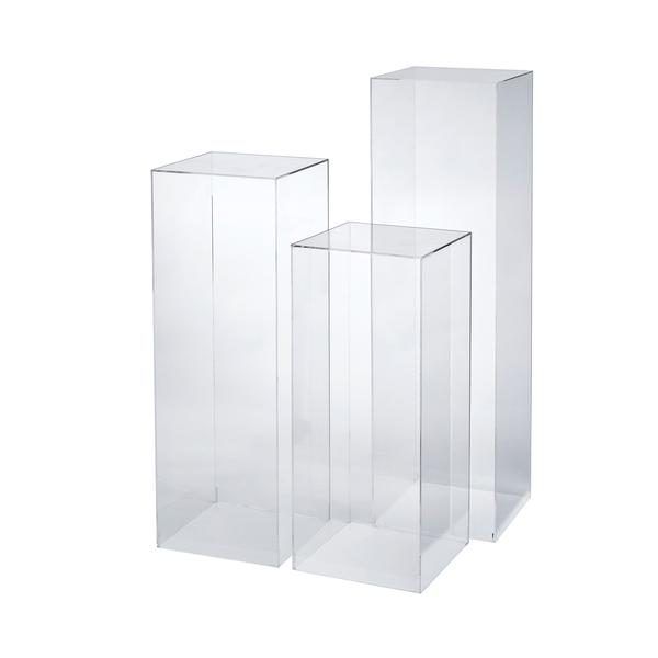 Hire Plinths Square Acrylic 3 Set, hire Miscellaneous, near Seven Hills